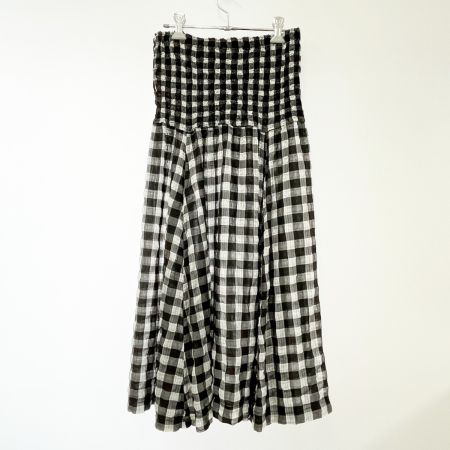  ISSEY MIYAKE イッセイミヤケ me スカート チェック MI22FG672 MI22FG672 ブラック x ホワイト