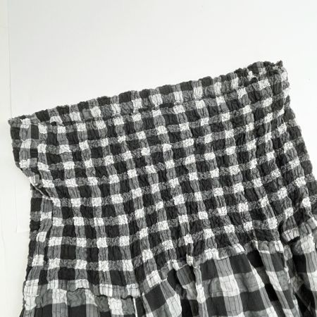  ISSEY MIYAKE イッセイミヤケ me スカート チェック MI22FG672 MI22FG672 ブラック x ホワイト