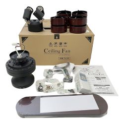 ◆◆ SIS株式会社 天井照明 シーリングファン プライウッドシェード リモコン付 2020年製 7S-26 ブラウン Sランク