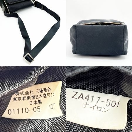  BURBERRY BLUE LABEL バーバリーブルーレーベル ショルダーバッグ ナイロン ブラック