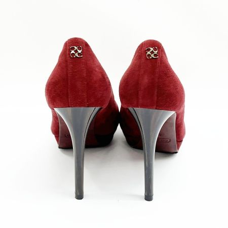  COACH コーチ オープントゥーパンプス ピンヒール SIZE 36 レディース 7200094 パープル x レッド