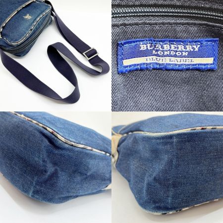  BURBERRY BLUE LABEL バーバリーブルーレーベル ショルダーバッグ デニム ネイビー