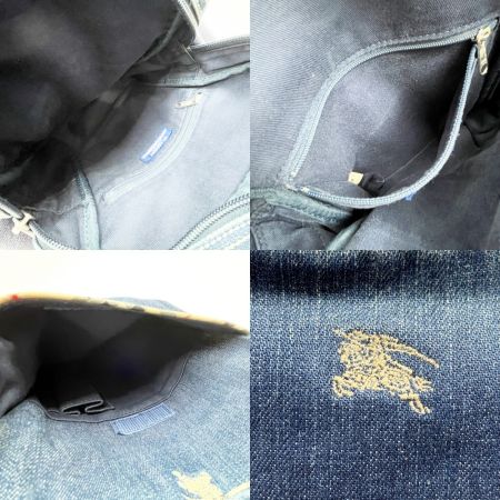  BURBERRY BLUE LABEL バーバリーブルーレーベル ショルダーバッグ デニム ネイビー