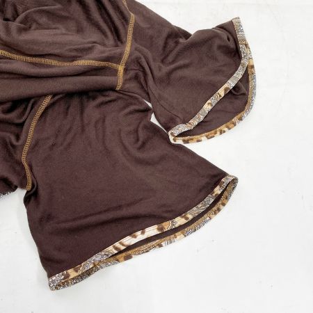  ITALIYA イタリヤ 伊太利屋 ワンピース 11号 ミセス ゾウ ヒョウ柄 ヒョウ柄フリル ブラウン