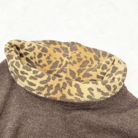  ITALIYA イタリヤ 伊太利屋 ニット 長袖 13号 ミセス ヒョウ ウルフ ブラウン