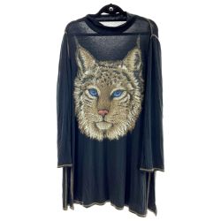 ◆◆ ITALIYA イタリヤ 伊太利屋 13号 カットソー ミセス ブラック Bランク