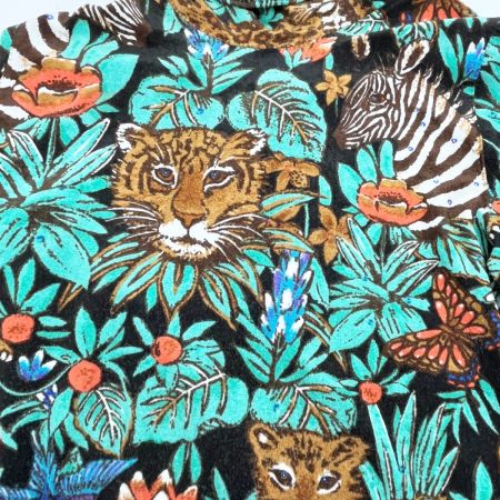  ITALIYA イタリヤ 伊太利屋 カットソー 長袖 15号 ミセス 森 キノミヒョウ グリーン×ブラック