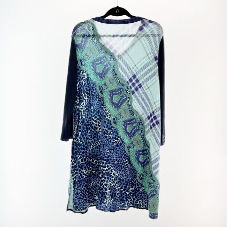  ITALIYA イタリヤ 伊太利屋 チュニック 11号 ブルー ミセス  ブルー