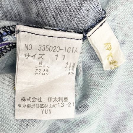  ITALIYA イタリヤ 伊太利屋 チュニック 11号 ブルー ミセス  ブルー