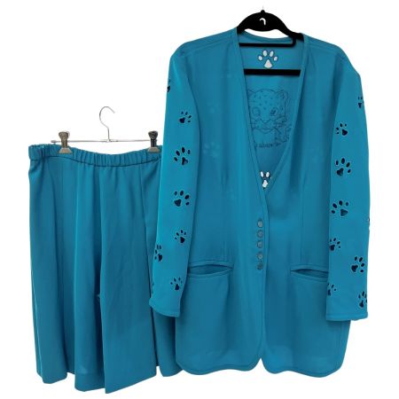  ITALIYA イタリヤ 伊太利屋 セットアップスーツ 13B2 ヨゴレ有り スカイブルー