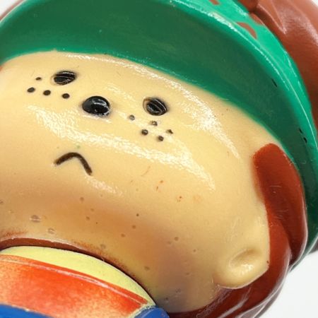   NEC ソフビ人形 NEC坊や 緑サンバイザー 青オーバーオール 昭和レトロ