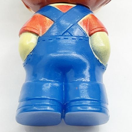   NEC ソフビ人形 NEC坊や 緑サンバイザー 青オーバーオール 昭和レトロ