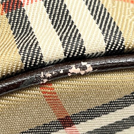  Burberrys バーバリーズ 巾着ポーチ ミニ巾着 ノバチェック ブラウン x ベージュ x ブラック