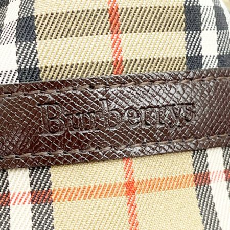  Burberrys バーバリーズ 巾着ポーチ ミニ巾着 ノバチェック ブラウン x ベージュ x ブラック