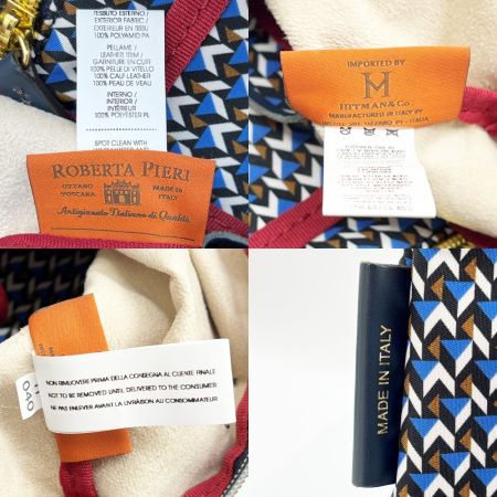  ロベルタピエリ ハンドバッグ  カバン ナイロン レディース  ブルー