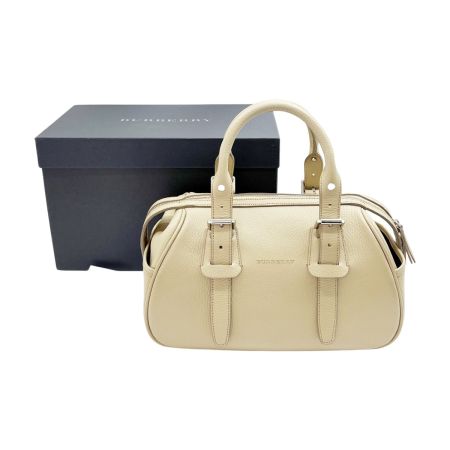  BURBERRY バーバリー ハンドバッグ レザー 箱付 レディース ベージュ