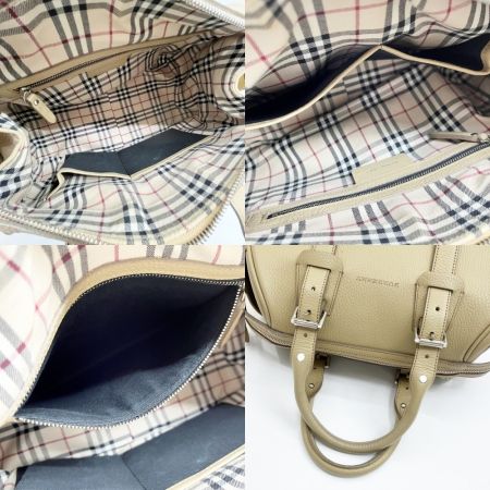  BURBERRY バーバリー ハンドバッグ レザー 箱付 レディース ベージュ