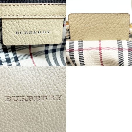  BURBERRY バーバリー ハンドバッグ レザー 箱付 レディース ベージュ