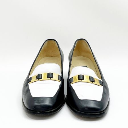  BALLY バリ  ローファー 35 1/2 オールド プレート 靴 ホワイト×ブラック