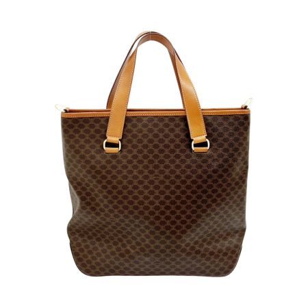  CELINE セリーヌ 2WAYバッグ 肩掛けトートバッグ ショルダーバッグ マカダム M95 ブラウン