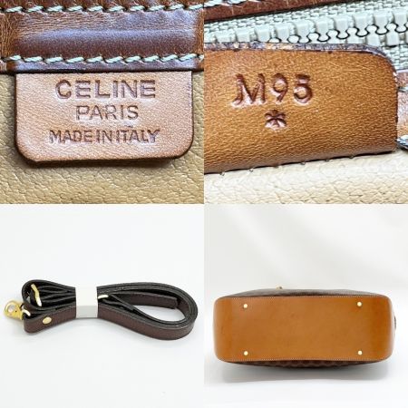  CELINE セリーヌ 2WAYバッグ 肩掛けトートバッグ ショルダーバッグ マカダム M95 ブラウン