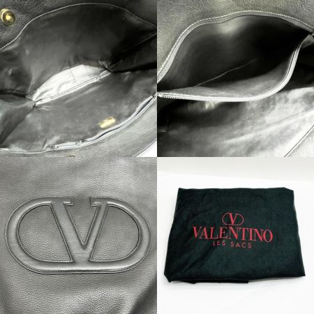 VALENTINO バレンチノ チェーントートバッグ レザー ブラック