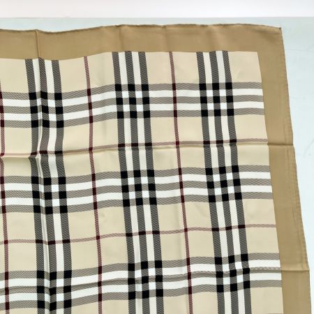  BURBERRY LONDON バーバリーロンドン スカーフ ノバチェック シルク100% 箱無 タグ付 ブラウン