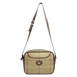 ◆◆ BURBERRY バーバリー ショルダーバッグ チェック レディース ブラウン Bランク