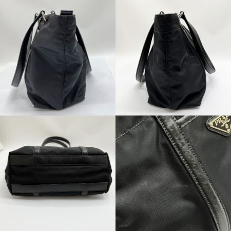  PRADA プラダ テスート 三角ロゴプレート トートバッグ BR2288 ブラック