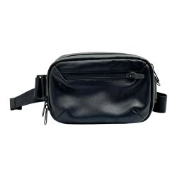 ◆◆ TRIDEAL WATER PROOF LEATHER MINI BAG ウエストバッグ ウエストポーチ ブラック Aランク