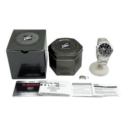 ◆◆ CASIO カシオ 腕時計 G-SHOCK電波ソーラー ステンレススチール ブラック 箱・取説・コマ付 GST-B200 Bランク