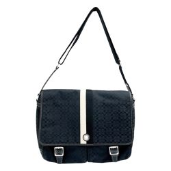 ◆◆ COACH コーチ ショルダーバッグ メッセンジャー シグネチャー F70183 ブラック Bランク