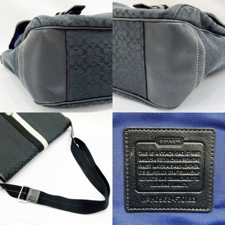  COACH コーチ ショルダーバッグ メッセンジャー シグネチャー F70183 ブラック