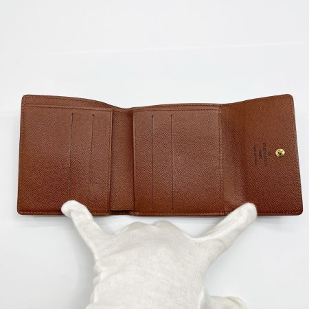  LOUIS VUITTON ルイヴィトン 3つ折り財布 モノグラム ポルトモネビエカルトクレディ M61652 ブラウン