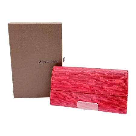 LOUIS VUITTON ルイヴィトン 長財布 エピ ポシェットポルトモネクレディ M63577 レッド