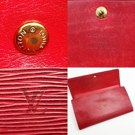  LOUIS VUITTON ルイヴィトン 長財布 エピ ポシェットポルトモネクレディ M63577 レッド