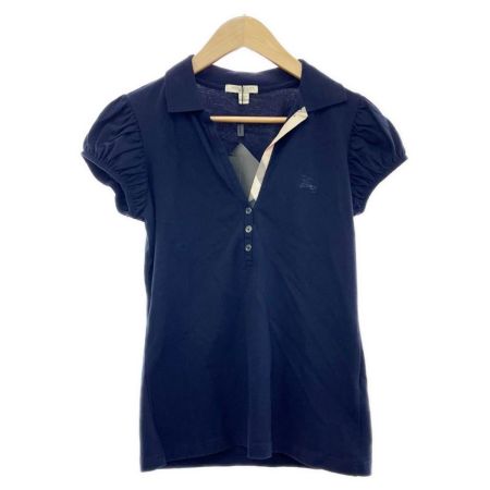  BURBERRY BRIT バーバリーブリット 半袖ポロシャツ Mサイズ レディース ネイビー