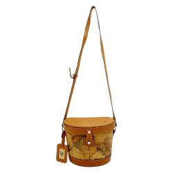 ◆◆ PRIMA CLASSE プリマクラッセ ショルダーバッグ  飯盒型バッグ 地図柄 レディース Cランク