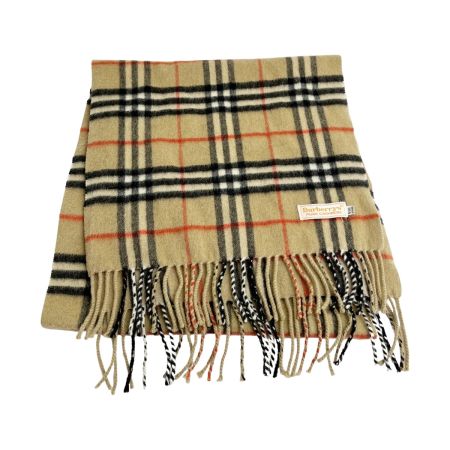  BURBERRY バーバリー カシミアマフラー チェック ベージュ