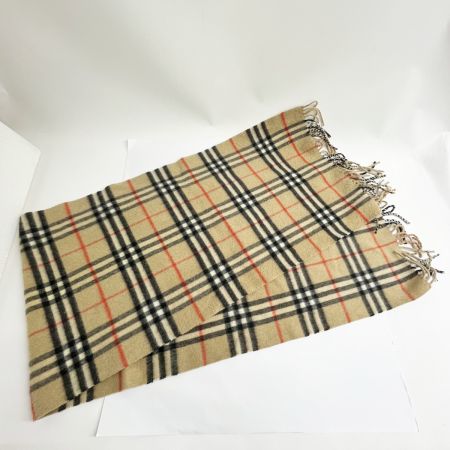  BURBERRY バーバリー カシミアマフラー チェック ベージュ