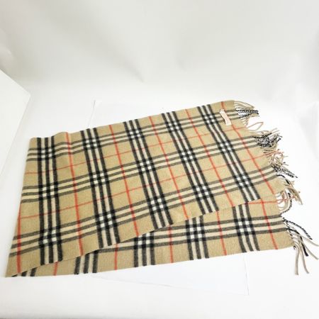  BURBERRY バーバリー カシミアマフラー チェック ベージュ