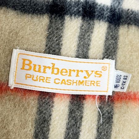  BURBERRY バーバリー カシミアマフラー チェック ベージュ