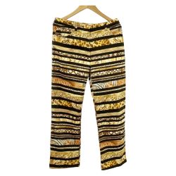 ◆◆ Salvatore Ferragamo サルヴァトーレフェラガモ パンツ ヒョウ柄ボーダー レディース Cランク