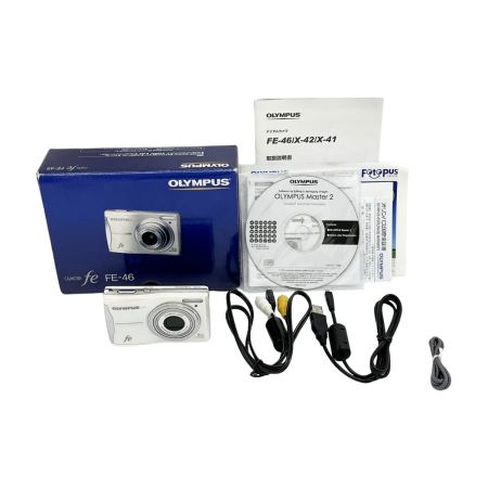  OLYMPUS オリンパス コンパクトデジタルカメラ ホワイト 箱付 FE-46