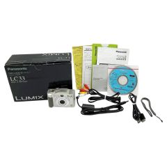  Panasonic パナソニック コンパクトデジタルカメラ シルバー 箱付 DMC-LC33 Bランク