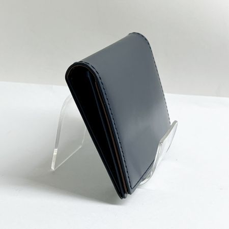  BAMBI バンビ パスケース 定期入れ 紺 レザー 小物 箱付き ネイビー