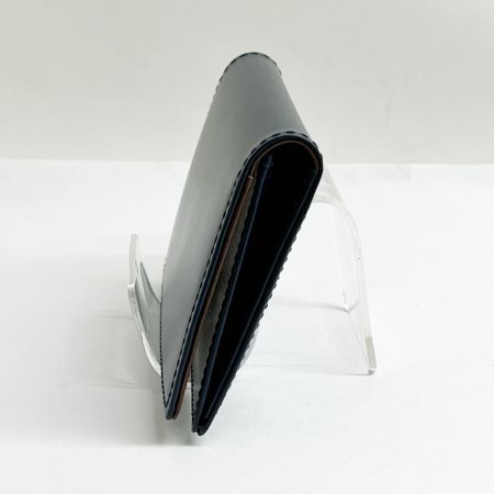  BAMBI バンビ パスケース 定期入れ 紺 レザー 小物 箱付き ネイビー