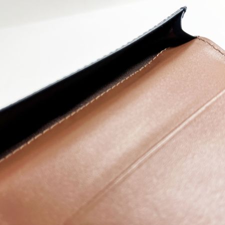  BAMBI バンビ パスケース 定期入れ 紺 レザー 小物 箱付き ネイビー