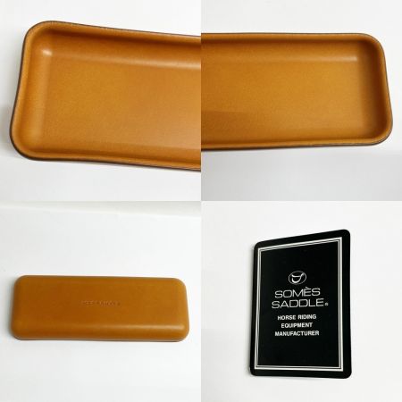  Somes Saddle ソメスサドル トレー レザー 革製 ペントレイ 小物入れ 箱付 茶 キャメル