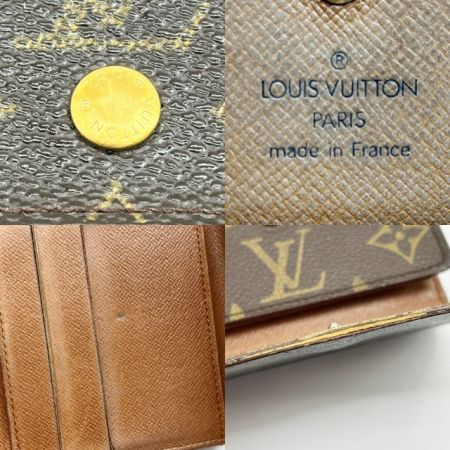  LOUIS VUITTON ルイヴィトン 3つ折り財布 ポルトモネビエカルトクレディ M61652 ブラウン